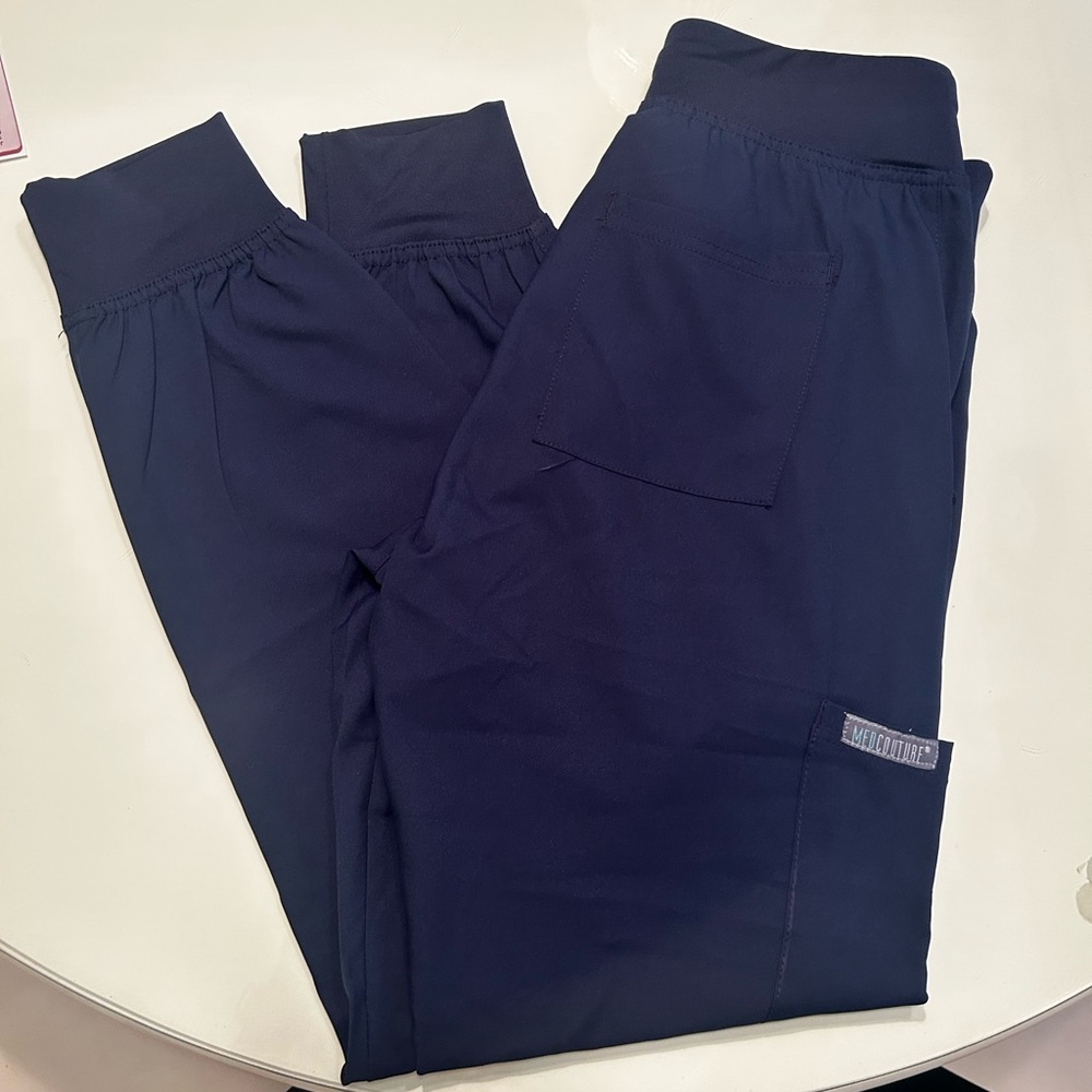 COPY - Small navy blue Med couture insight scrub pants joggers